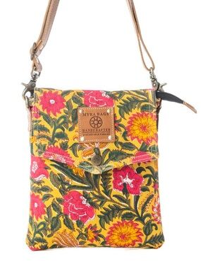 MYRA ROSÉ CARNIVAL CROSSBODY BAG IN PEONY GOLD NWT